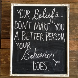 beliefs:behavior
